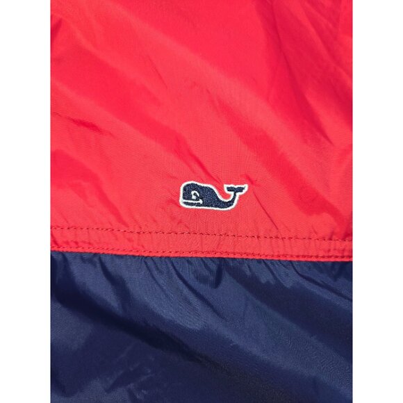 Vineyard Vines Mens XXL Red & Blue Hooded Windbreaker Jacket - Picture 7 of 9